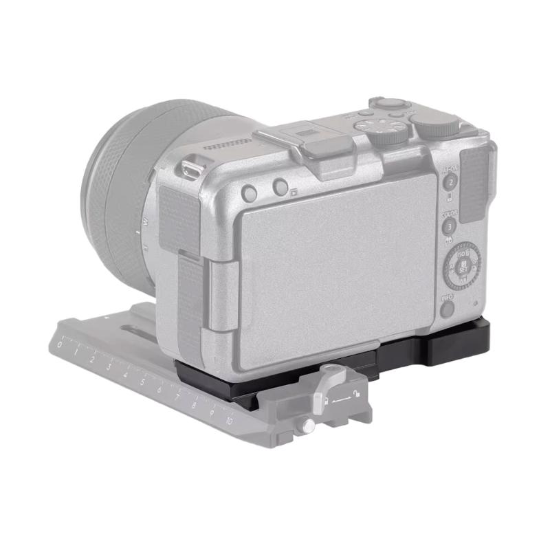 Aluminum L Bracket Quick Release Plate For R50V Camera Handgrip Holder 1/4in Hole with Wood Grip