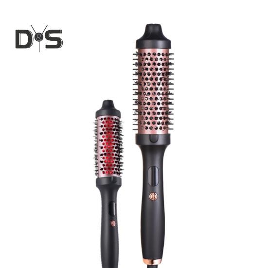 Przewodowa szczotka do loków 38MM Szczotka termiczna z wyświetlaczem LED Szybko nagrzewająca się okrągła szczotka z ujemnymi jonami Elektryczna prostownica do włosów Lokówka Narzędzia