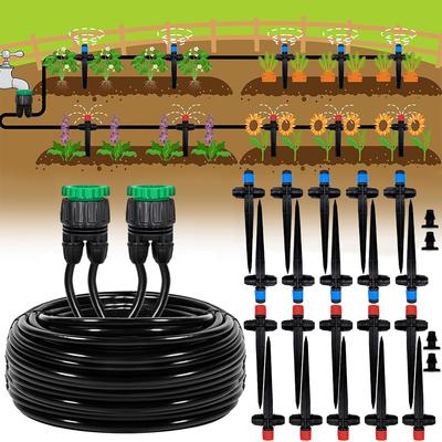 Spiked Sprinkler Drip Irrigation Kit, Automatic Plant Watering System for Greenhouse Garden, DIY Irrigation Equipment Set
