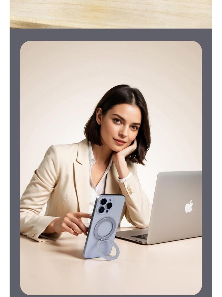 MagSafe Magnetic Folding Metal Desktop Stand: Multi-functional and Convenient