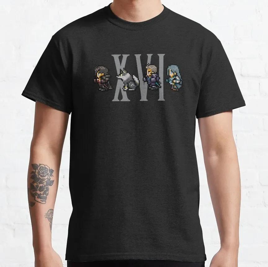 Cool Tees Video Games Round Collar Tshirt Pure Cotton Graphic Printed Clothes Final Fantasy All Ff Pixel Sprite Unisexs Shirt X