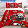 Tampa Bay Buccaneers Helmet 3pcs Bedding,Including 1pc Duvet Cover And 2pcs Pillowcases Perfect for Christmas,Ideal for Bedroom, Dormitory