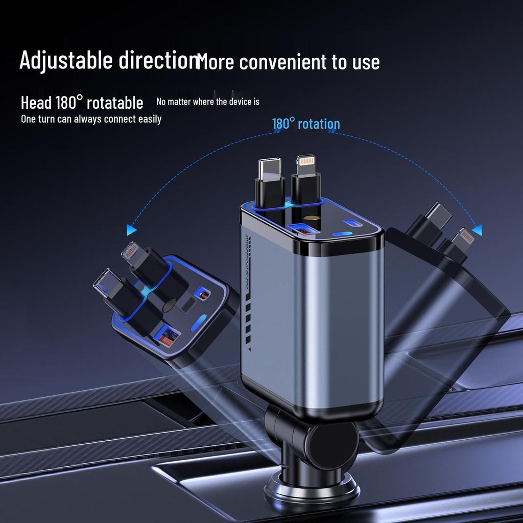 Starry Sky Ceiling Light & 120W Car Charger: Rapid Charging 4-in-1 for Apple 16