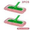 2Pcs Reusable Mop Pads With High Water Absorption And Ultra-Fine Fiber Cleaning Pads That Can Firmly Adhere To Most Standard Mop