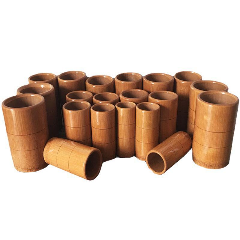 Naturalny Bambusowy Słoik Pochłaniający Wilgoć z Rurką Ssącą i Bańkowaniem Ogniowym