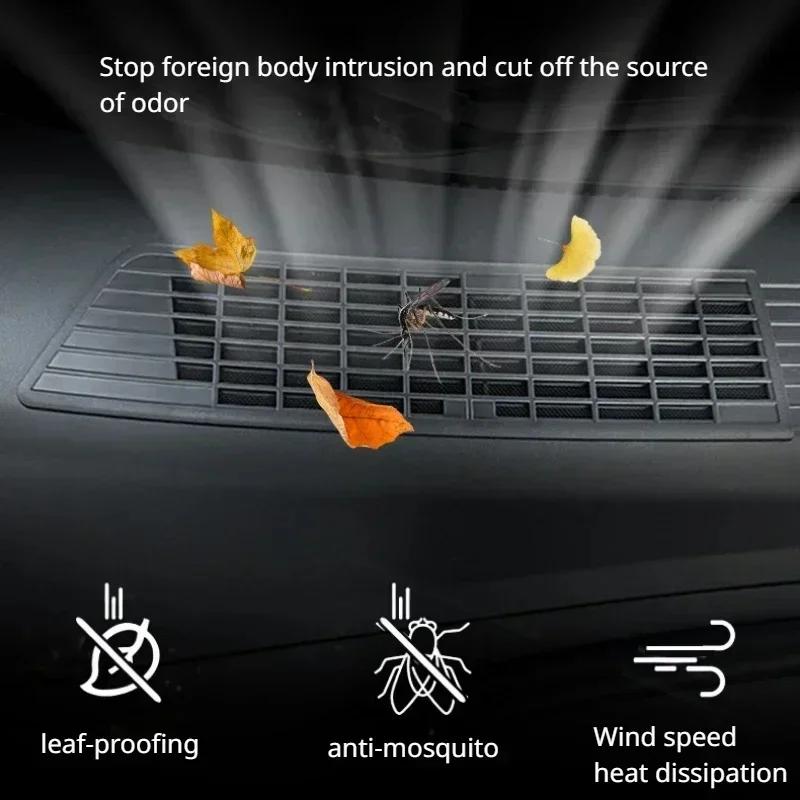 Insect-proof Net For Tesla Model 3 Highland 2024 Front Trunk Air-conditioning Cover Intake Grille Clean Air Inlet Protective