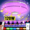 120W Remote and APP Control Dimmable RGBW LED Music Ceiling Lights with Bluetooth Speaker Flush Mount Ceiling Light