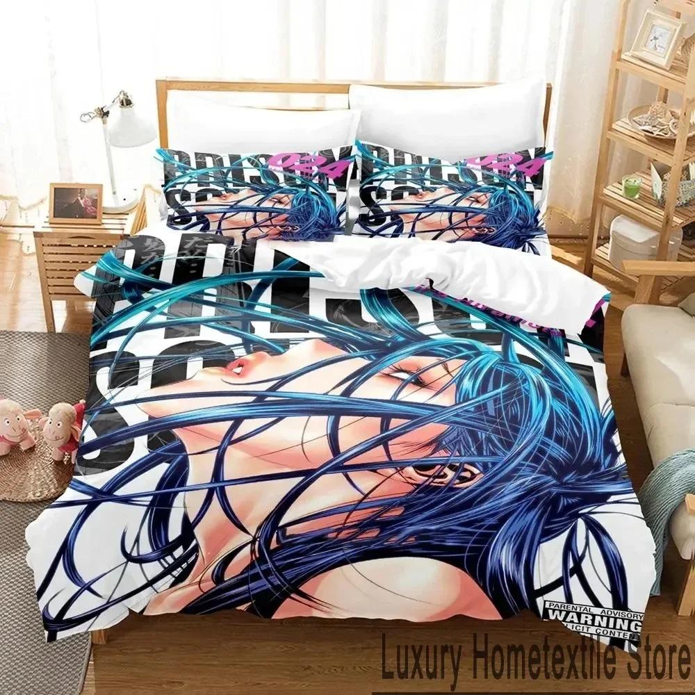 

Anime Prison School Bedding Set Duvet Cover Bed Set Quilt Cover Pillowcase Comforter king Queen Size Boys Adult Bedding Set EU Single 135x200cm