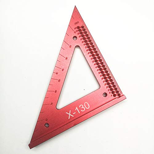 CarAngels Woodworking Triangle Ruler, Marking Gauge, Sliding Square, Right Angle Ruler, High Precision, 1mm Hole Spacing, Right Angle/45 Degree Markin