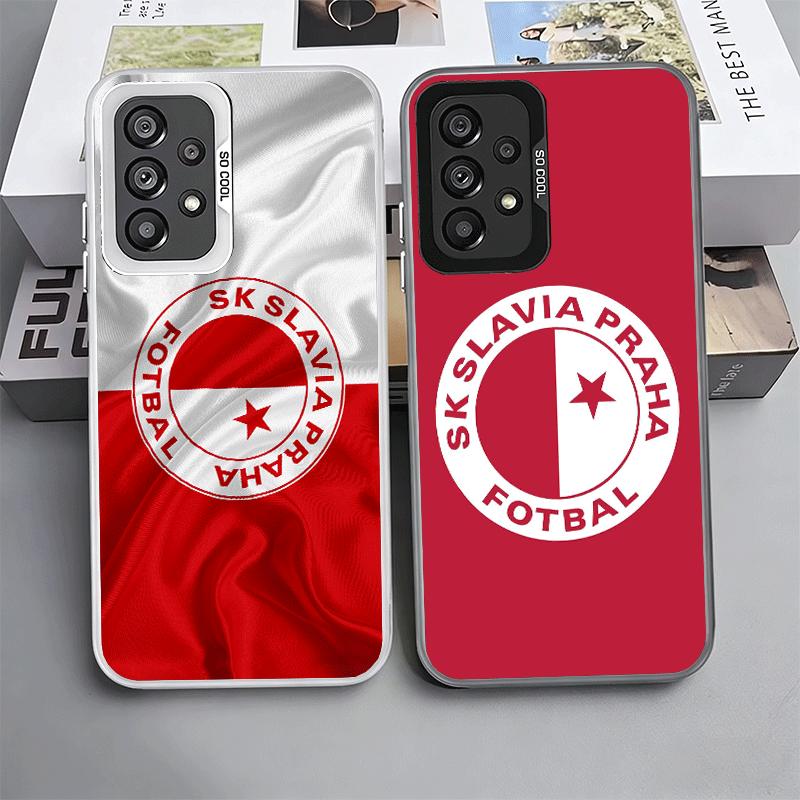 Sk Slavia Praha Czech Republic Shockproof Phone Case for Samsung A17 A16 A15 A14 A37 A57 A36 A56 A26 A35 A55 A25 A34 A54 A24 A13