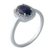Anel de prata com safira natural 1.802ct (2028208) 2,66 gr. 925 amostras