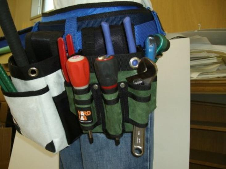 Kozuchi Hard Lab Waist All-Purpose Pouch, Green, HL-202G