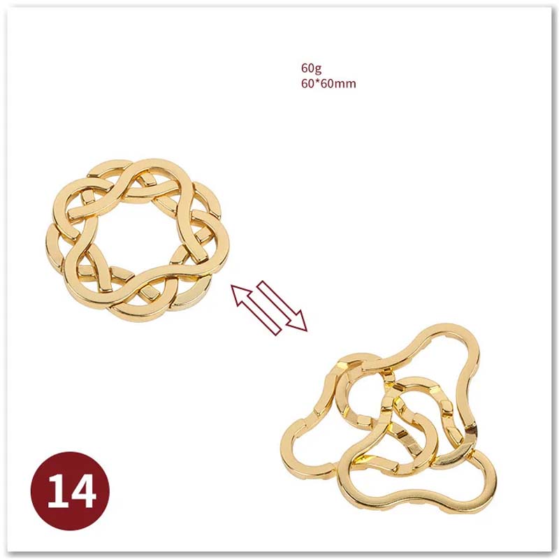 Metal 3D Jigsaw Puzzle Solving Toys Puzzle Unlocking Ring Buckle Children Adult Puzzle Games Leisure Puzzle Games