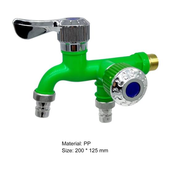 Wasserhahnanschluss Verschleißfest Eins Ein und Zwei Aus Einfach zu installierender, robuster, auswechselbarer Küchen- und Badezimmer-Doppelhahn für die Waschmaschine