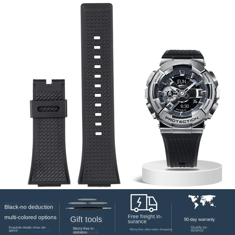 16 мм силиконовый мужской ремешок для часов Casio G-Shock GA-110 GM-110GB GA-110 GA-100 GA-120 Резиновый силиконовый ремешок для часов аксессуары 16mm