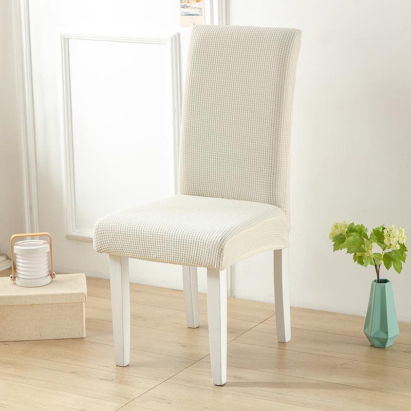Waterproof Jacquard Adjustable Chair Cover Solid Dining Table Backrest Stool Cover Spandex for Home Dining Room Banquet Hotel