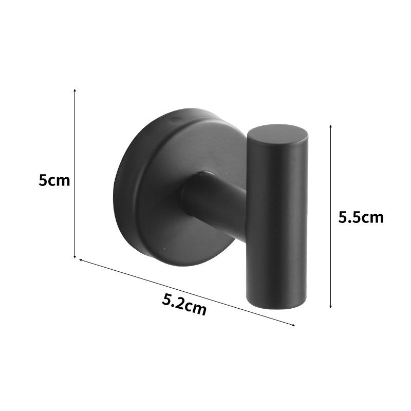 Stainless Steel Punch-Free Wall-Mounted Couple Coat Hooks