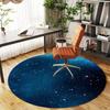 1pc Galaxy Starry Round Chair Mat Area Rug - Non-Slip, Floor Mat for Office, Bedroom, Home Decor Christmas Gift P0811157