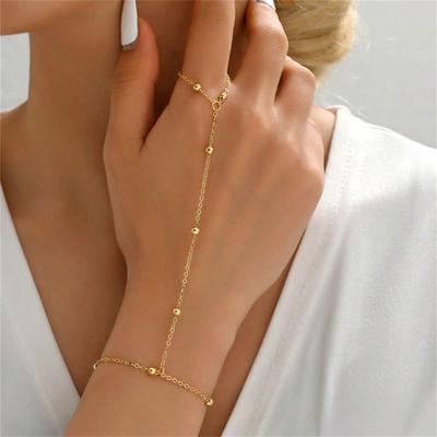 Hand Chain Bracelet Ring Bracelet Hand Chain  Gold Bracelets for Women Finger Chain Bracelet with  Set for Women