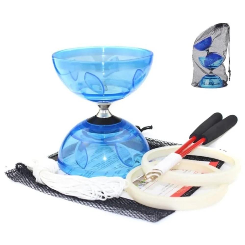 Leather Chinese Yoyo Diabolo Set Bowl Shape Diabolo Toy Chinese Diabolo  Entertainment Supplies