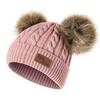 New Kid Hat Children Double Pompom Winter Hat  Cute Knitted Hat For Girls Boys Casual Girls Hat Baby Beanie Cap