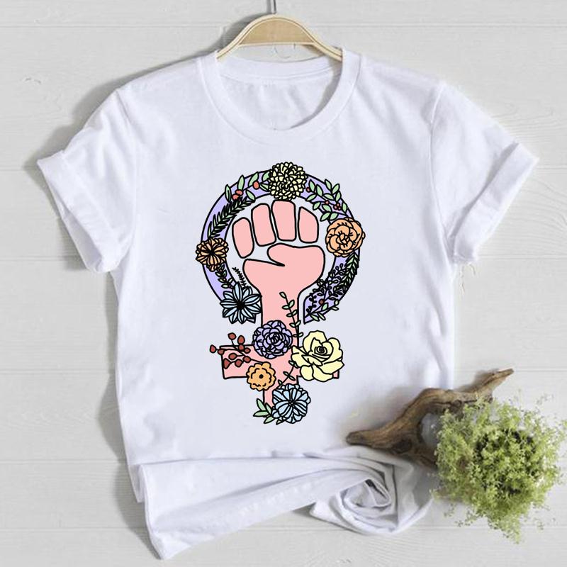 Blume Frühling Rundhals T-Shirt Top Shirt Damen Kleidung Mode T-Shirt Sommer Damen T Kurzarm Lässig Grafik T-Shirts