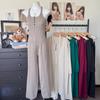 Autumn and Winter New Slim-fit and Thin Knitted Cardigan Sling Vest Wide-leg Pants Knitted Three-piece Set