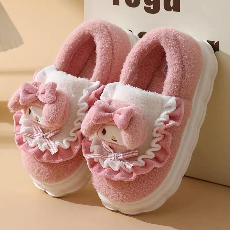 Women's Winter Clown Cotton Slippers - Non-slip, Warm, Cute for Dorm or Outdoors