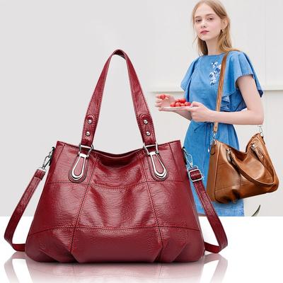 Handtasche mit großem Fassungsvermögen, weiches Leder, neue Retro-Pendler-Tragetasche, modische Damen-Mutter-Schultertasche