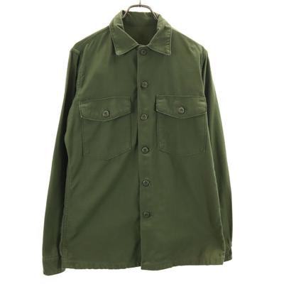 US ARMY Años 60 Vintage DSA Utilities Camisa Militar de manga larga caqui para hombre Usada