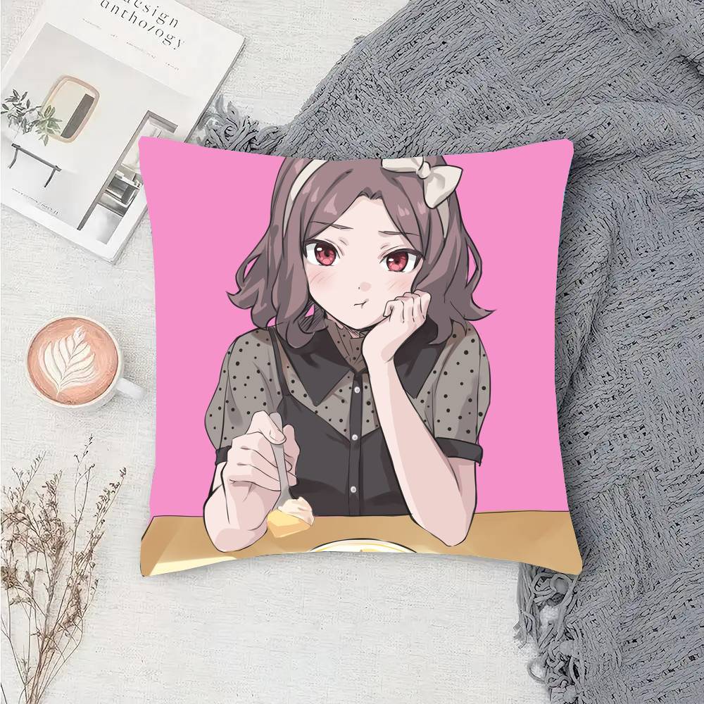 Tomo Ebizuka Anime Pillow Case Fashion Square Pillowcase Bedroom Sofa Room Ins Decoration Leisure