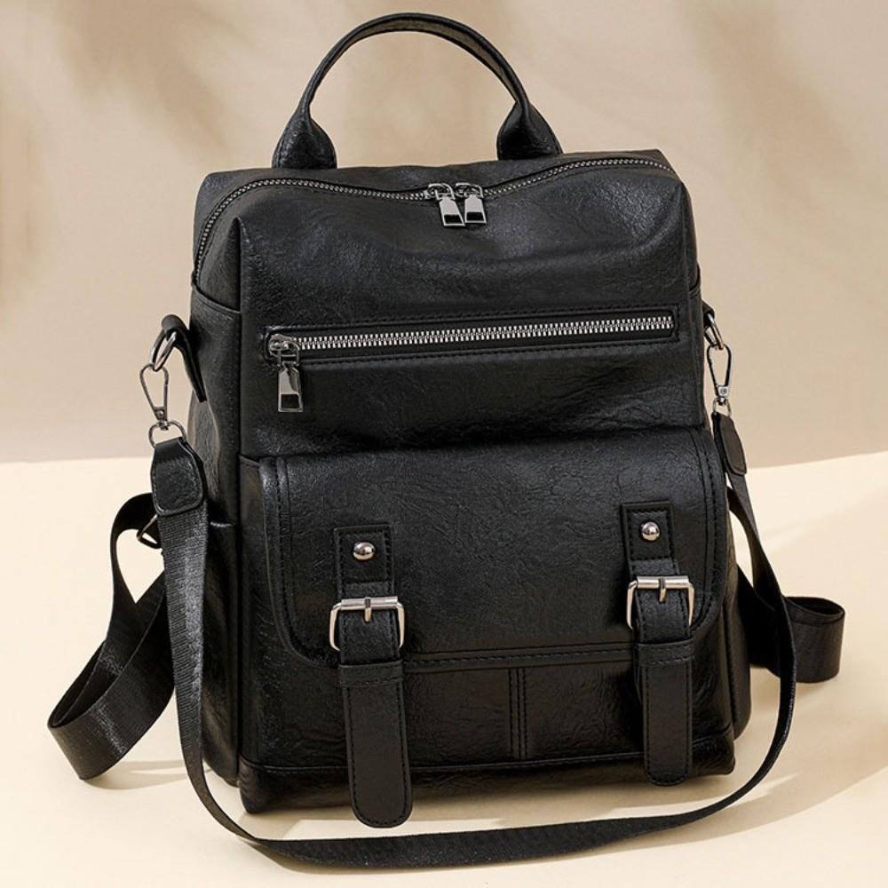 PU Peather Student School Bag Multifunctional Mommy Shoulder Bag Fashion Student Backpack Women