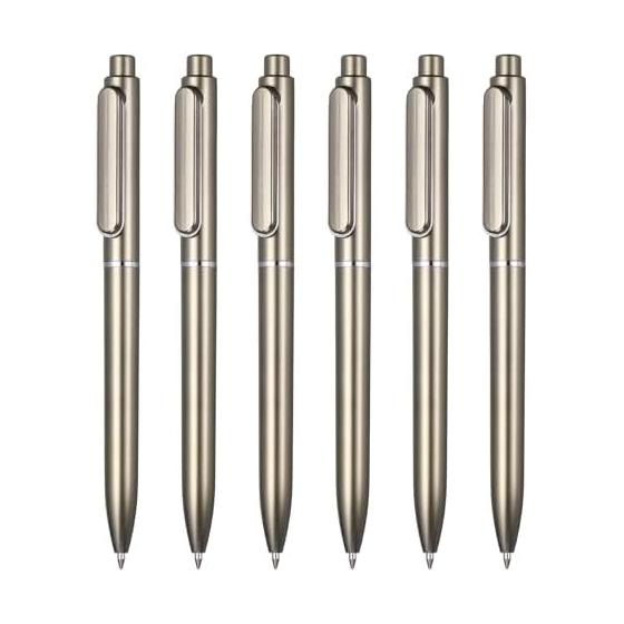 PATIKIL 6-Piece Retractable Gel Pens, 0.5mm Black Ink, Medium Point, Smooth Writing, Quick Dry, Office Supplies for Journaling, Note-Taking, Business