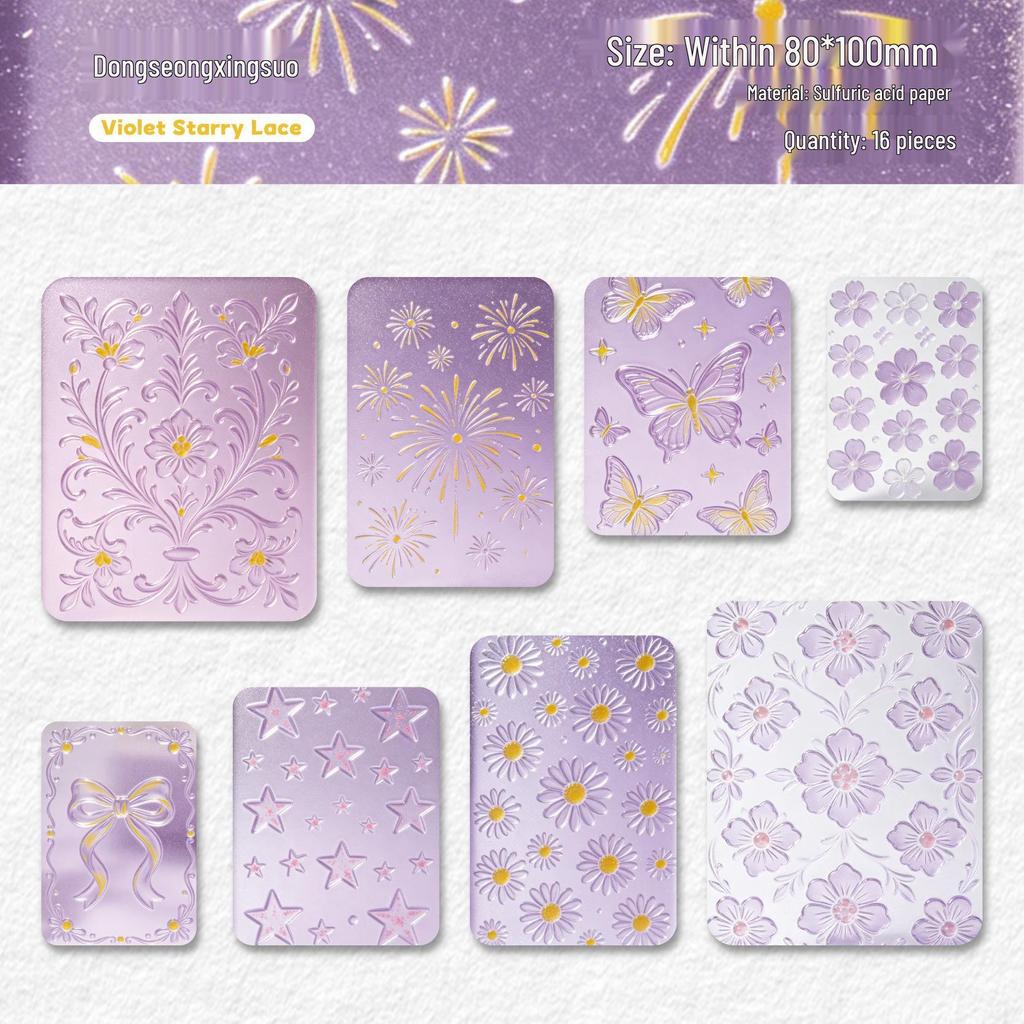 Ryuka Series Retro Sticky Notes: 16 Sheets, 6 Styles for DIY Journal Decoration