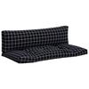 VidaXL Pallet Cushions 2 Pcs Checkered Pattern Black Oxford Fabric 360938