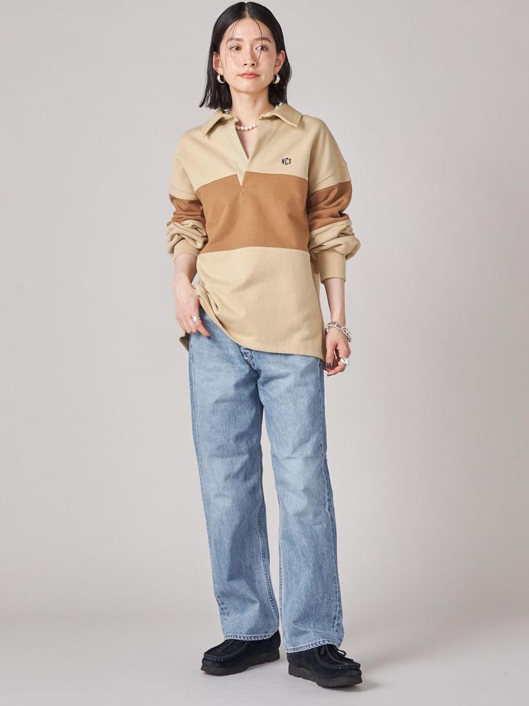 SHIPS NINE CASE Women's Color-Coordinated Skipper Pullover Sweatshirt, 312060100, Beige, One Size