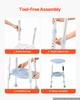 VEVOR Swivel Shower Chair 360 Degree, Height Adjustable Bath Seat for Inside Showers or Tubs