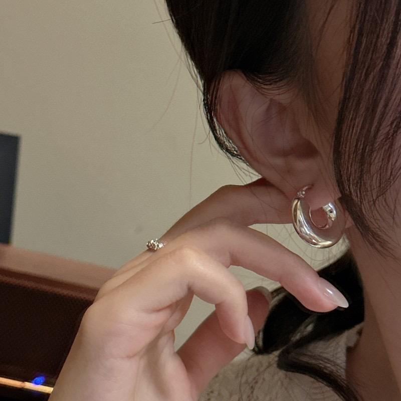Xiaomi 925 Sterling Silver Earrings For Women Trendy Simple Circle Earring Jewelry Prevent Allergy Party Christmas Accessories