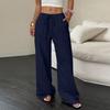 Women's Casual High Waist Loose Lace Wide Leg Pants