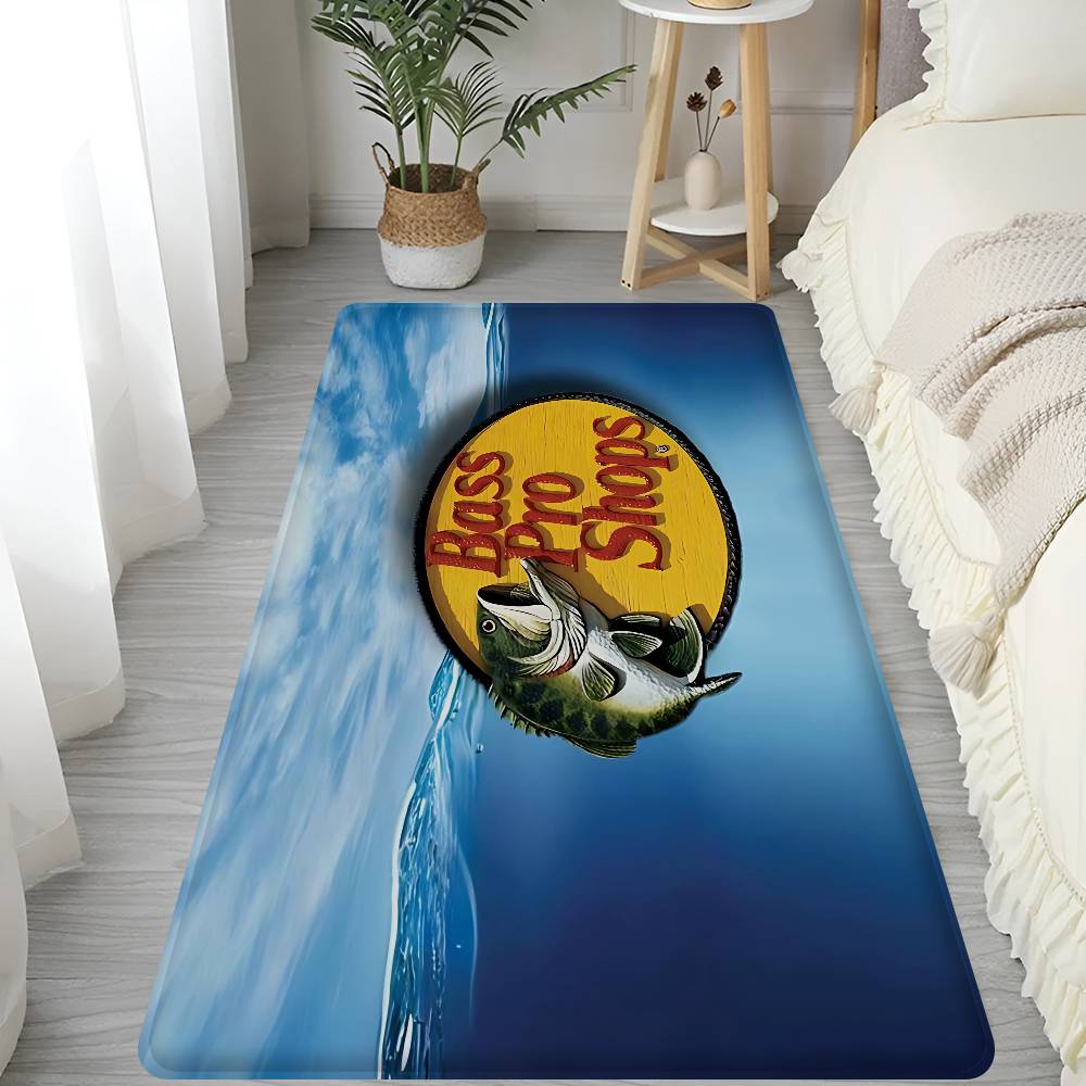 

Fishing Brand Bass-Pro-Shops Entrance Door Mat Washable Non-Slip Living Room Sofa Chairs Area Mat Kitchen Welcome Doormat 40cm x 60cm