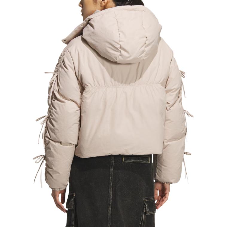Adidas Originals FW25 Bow Play Down Warm Sports Duck Down Hooded Jacket Women Jacket KC2610