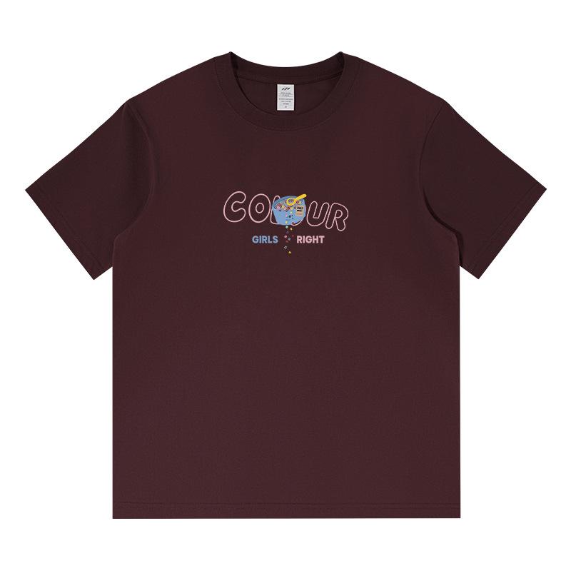 Short-sleeved Men's Summer Students Korean Version of The Casual Loose Round Neck Yankee Printing Wild Harajuku Wind Tops Trend Women