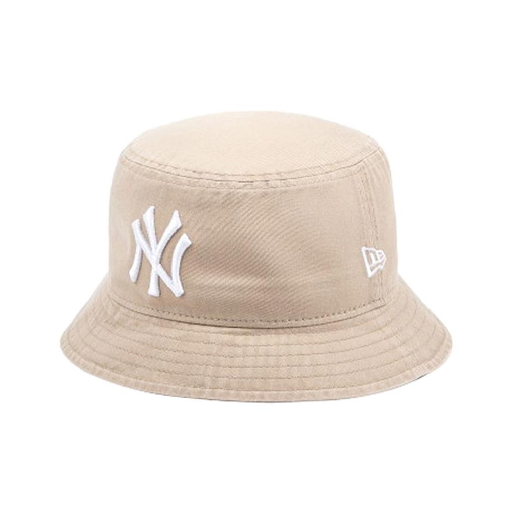 New Era Logo Decorative Cotton Fisherman Hat Unisex hats Beige 13086312