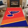 St. Louis Blues Logo On Red Pattern Patterned Carpet, Non Slip Mat Suitable for Living Room and Bedroom Sofas