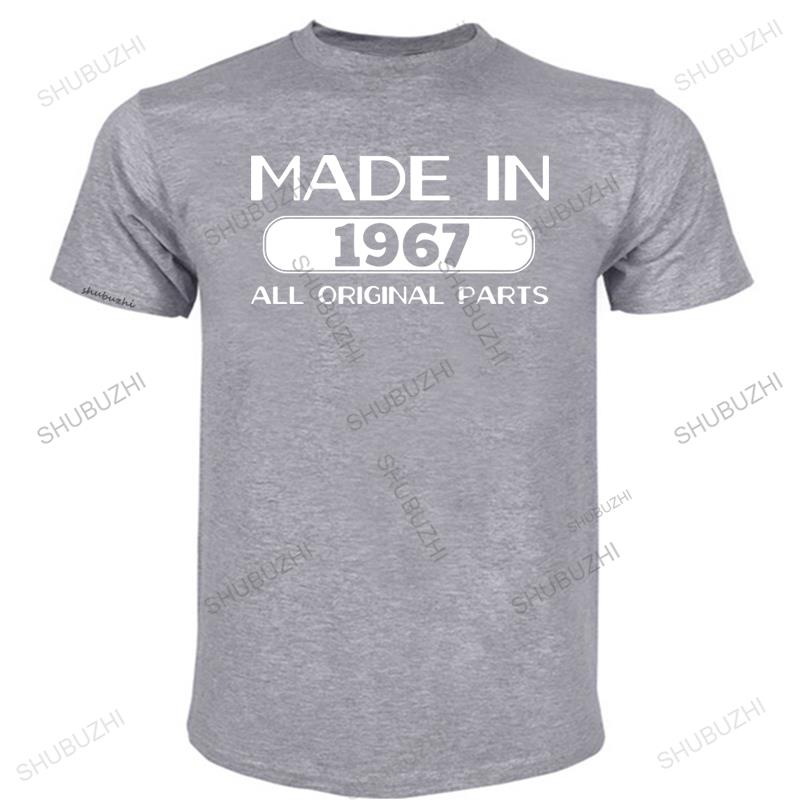 55th Birthday Gift - Made In 1967 All Original Parts T-Shirt Funny Present Casual cool Short Sleeve Brand Clothing tee-Shirt