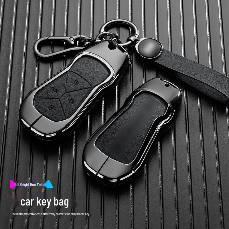 XPeng P7 Key Cover with Metal Protective Shell for 25 Mona M03/G6/G9/P7 Models