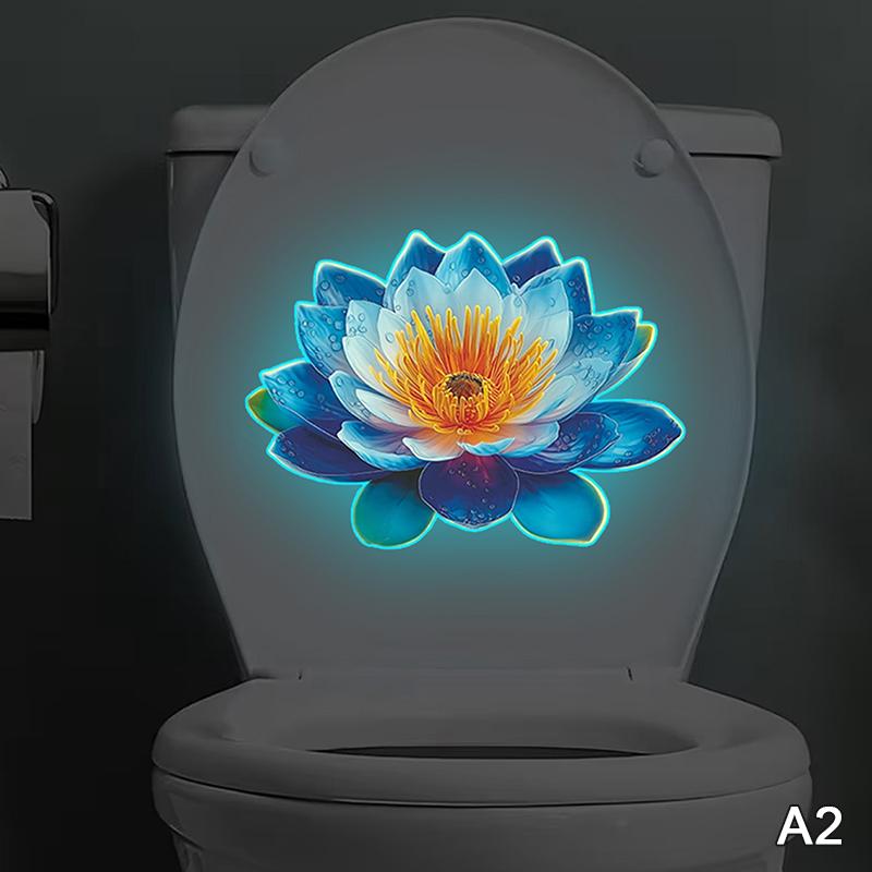 Leuchtet im Dunkeln Toilettenaufkleber Selbstklebend Abnehmbar Fenster Wandaufkleber Heimdekoration Autoaufkleber Leuchtet Nachts