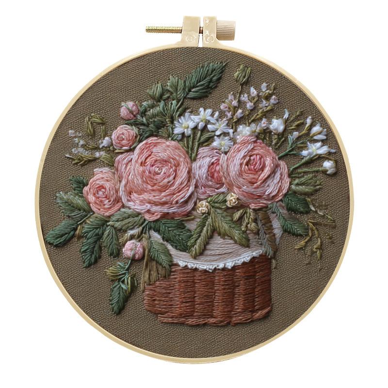 

1 шт. Набор для вышивания ко Дню святого Валентина, сделай сам, из ткани, для рукоделия, с инструментами 20cm