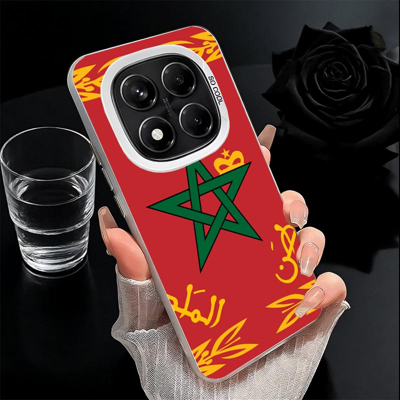 Morocco Flag Soft Phone Case for Xiaomi Redmi Note 13 14 15 Pro Plus 12S 12 11S 11 11T 10S 10 Shockproof Cover Back Shell
