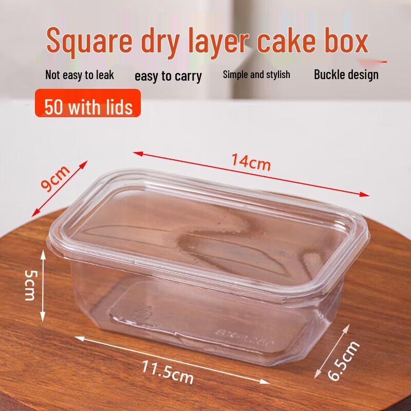 FATTBAO Disposable Cake & Sushi Containers with Lids